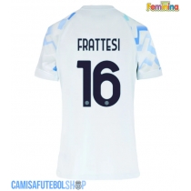 Camisa de time de futebol Inter Milan Davide Frattesi #16 Replicas 2º Equipamento Feminina 2025-26 Manga Curta